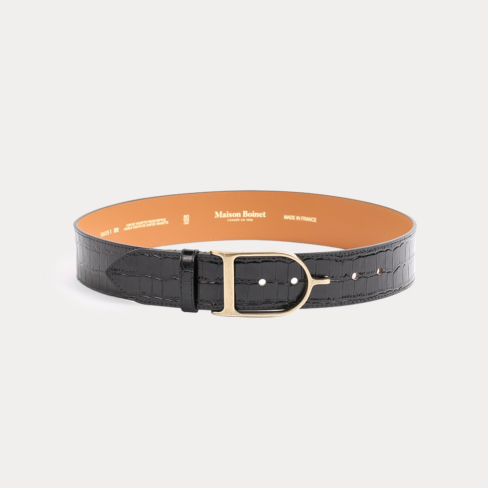 Ceinture Diane Noir crocodile