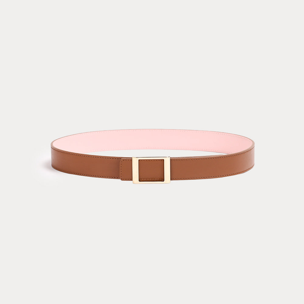 Reversible Grande Emmanuelle Belt Havana Pink