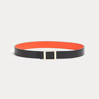 Reversible Belt Grande Emmanuelle Black Orange