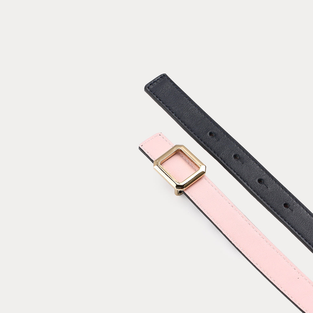 Petite Marlene Black Pink reversible Belt