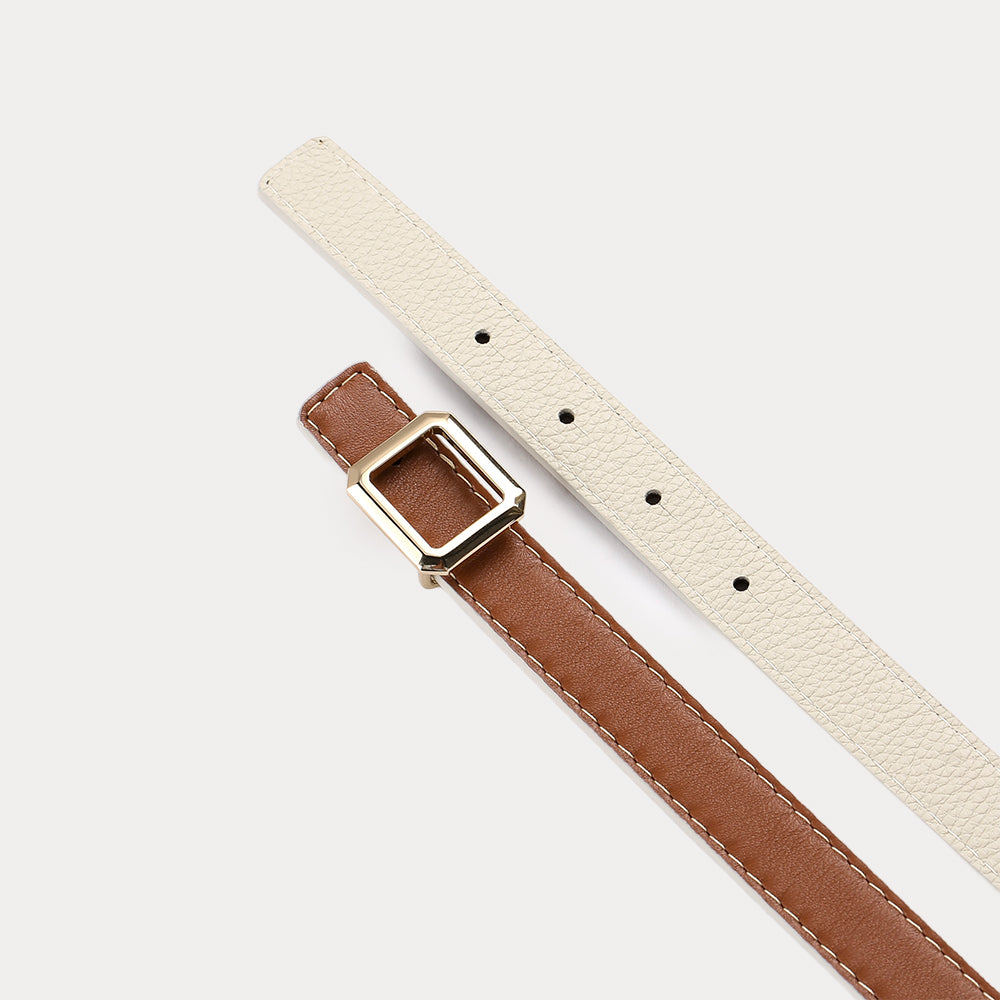 Petite Marlene Havana Ecru reversible Belt