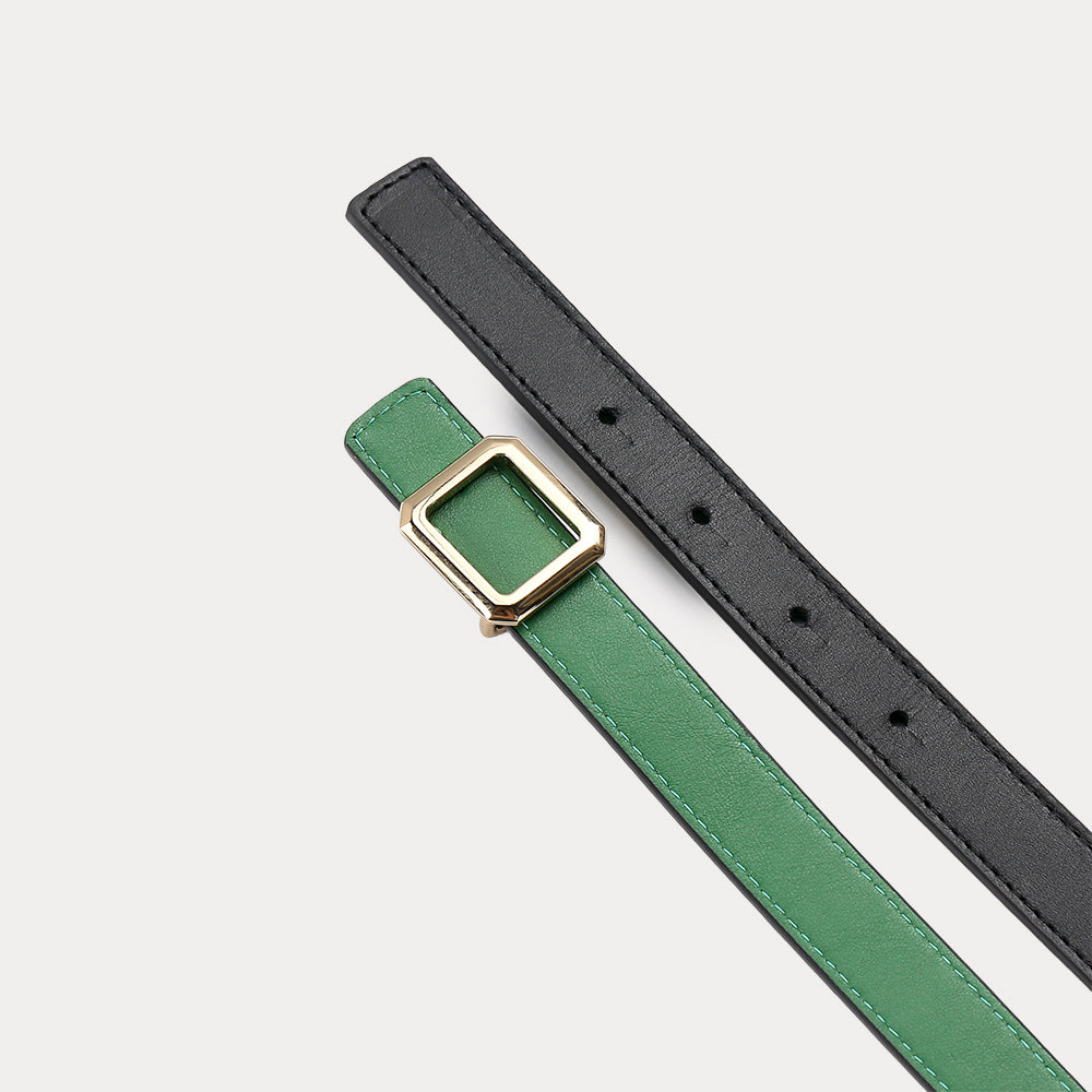 Petite Marlene Black Green reversible Belt