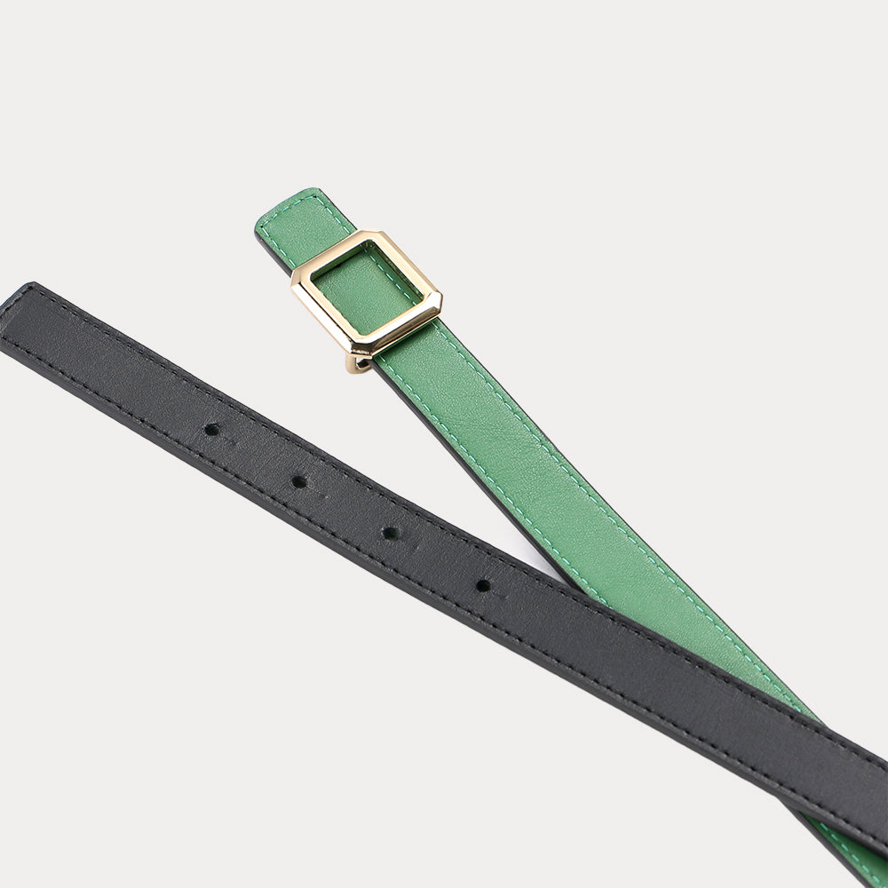 Petite Marlene Black Green reversible Belt