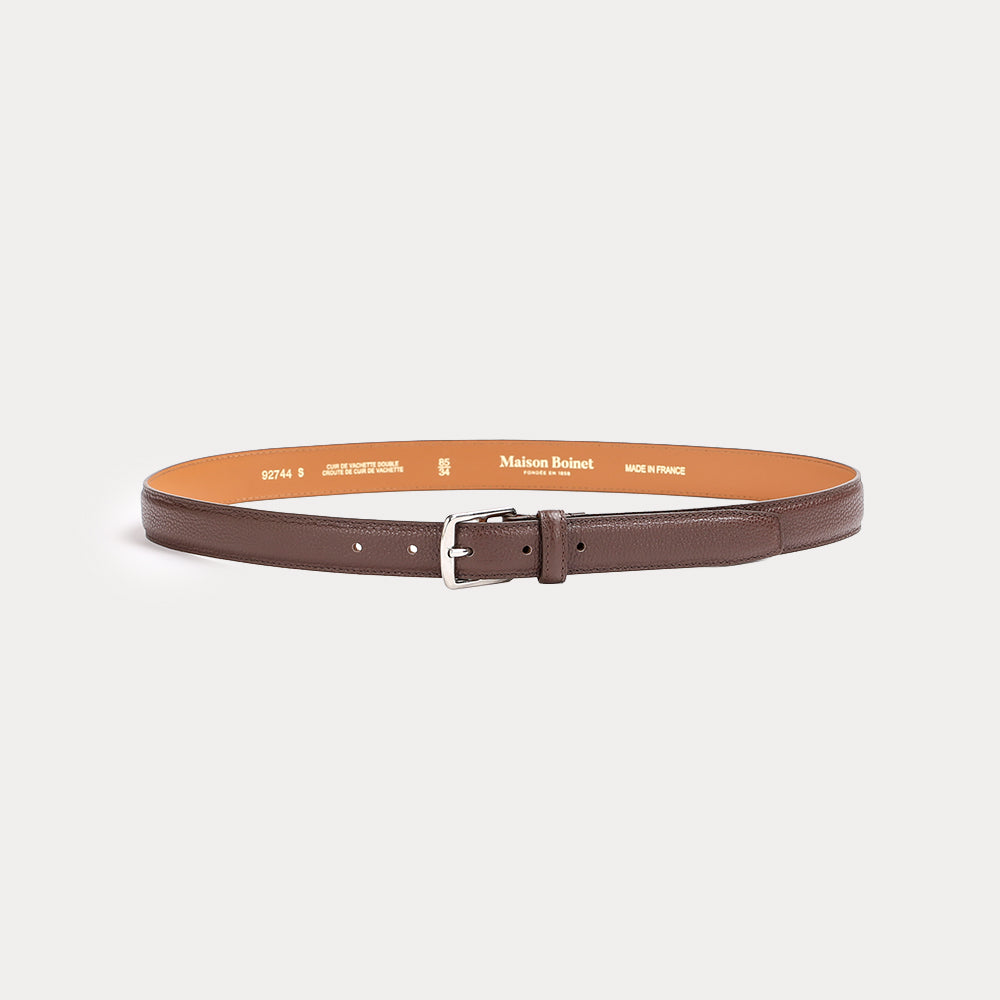 Little Nicolas Grained Brown Belt