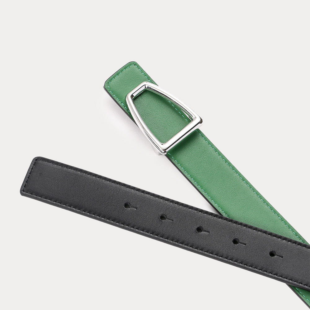 Romane Reversible Belt Black Green
