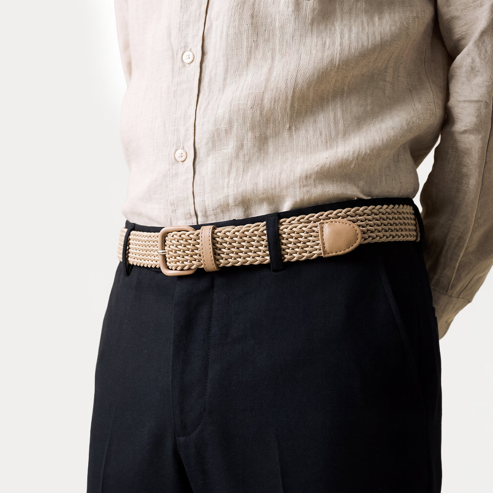Ceinture tressée Charlie Cannelle