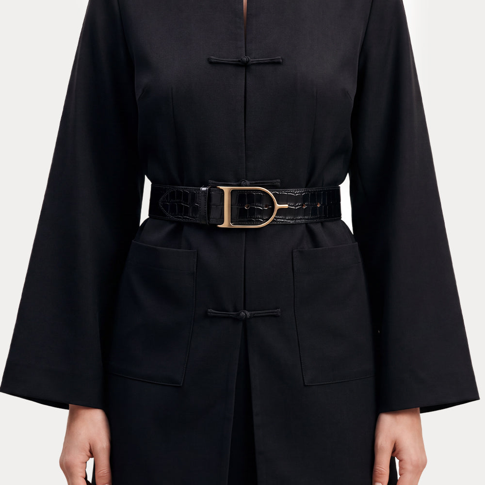 Ceinture Diane Noir crocodile